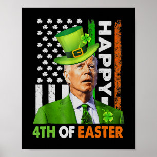 Poster Joyeux 4ème de Pâques drôle Joe Jour de la Saint P
