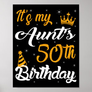 Poster Joyeux 50e Anniversaire à Ma Tante 1975 50 Ans