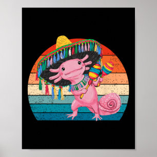 Poster Joyeux 5 De Mayo Axolotl Sombrero Cinco De Mayo Gi
