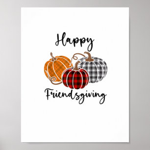 Poster Joyeux Ami-Action Plaid Chemise Thanksgiving Homme