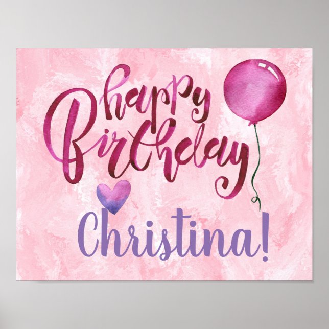 Poster Joyeux anniversaire. (Devant)