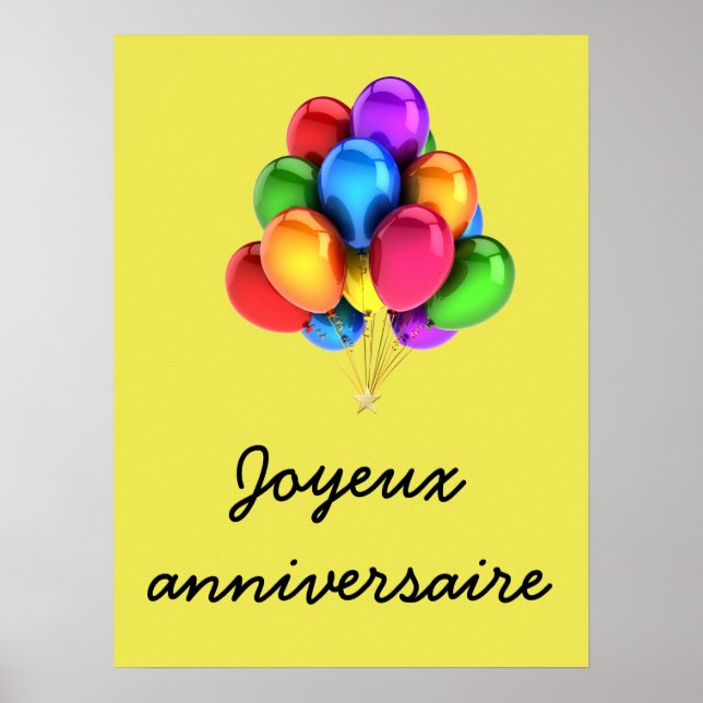 Poster Joyeux anniversaire (Devant)