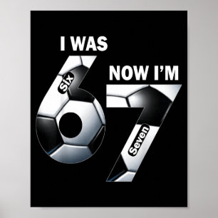 Poster Joyeux Anniversaire 7 Ans J'avais 6 Ans Maintenant