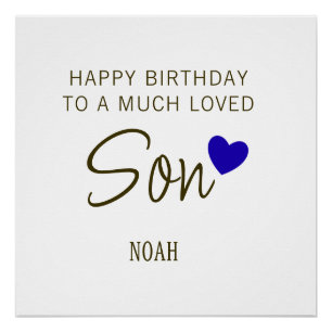 Poster Joyeux Anniversaire à un Fils Très Aimé - Personna