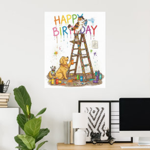 Poster Joyeux Anniversaire Adorable