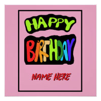 Joyeux anniversaire et nom personnalisé