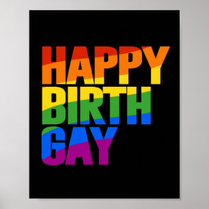 Poster Joyeux anniversaire gay
