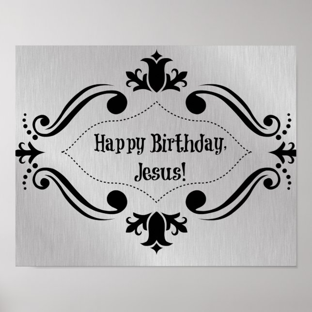 Poster Joyeux anniversaire, Jésus—Noël (Devant)