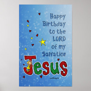Poster Joyeux anniversaire Jésus (Noël des enfants)