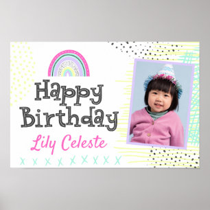 Poster Joyeux Anniversaire Panneau de fête pour enfants a