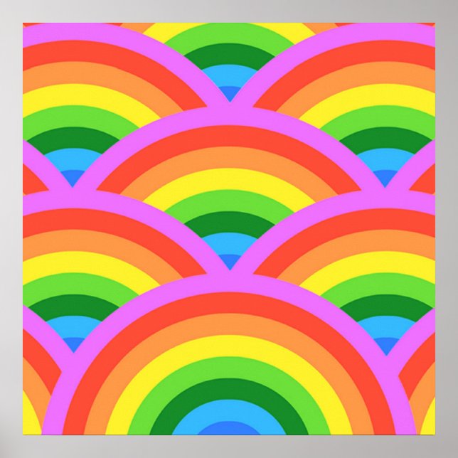 Poster Joyeux arc-en-ciel (Devant)