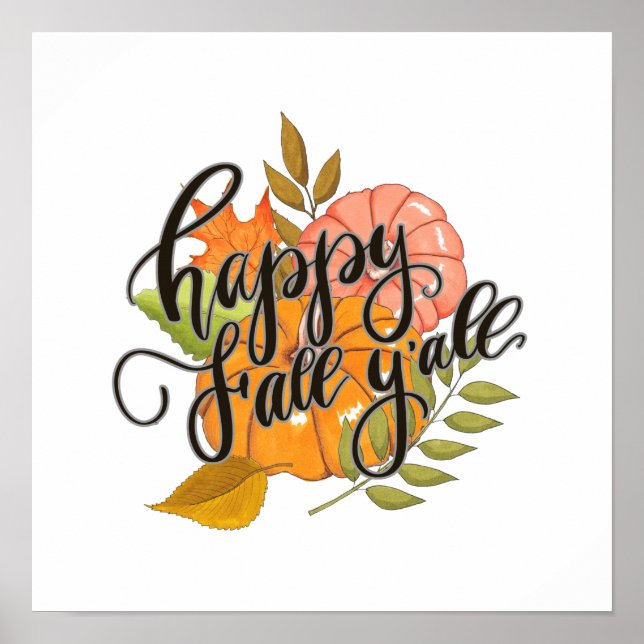 Poster Joyeux automne Y'all (Devant)
