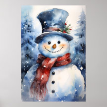 Joyeux bonhomme de neige de Noël avec un chapeau h