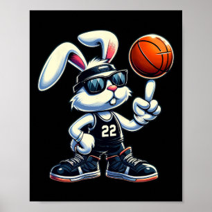 Poster Joyeux Bunny de Pâques Sketll Enfants Garçons Spor