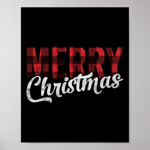 Poster Joyeux cadeau de Noël famille Noël Noël Rouge Buff