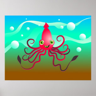 Poster Joyeux calmar