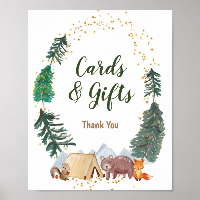 Poster Joyeux Camper 1er Anniversaire Cartes et Cadeaux S (Devant)