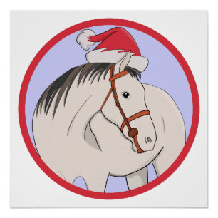 Poster Joyeux Cheval de Noël