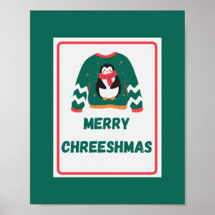 Poster Joyeux Chreeshmas Penguin