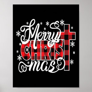 Poster Joyeux Christ Mas Christian Jésus Noël Pjs Xma