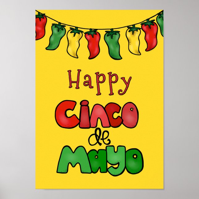 Poster Joyeux Cinco de Mayo (Devant)