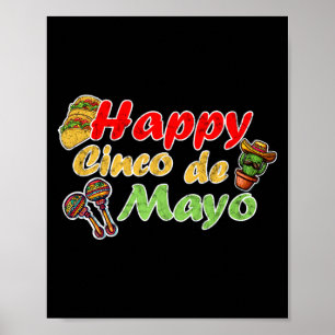 Poster Joyeux cinco de mayo drôle célébration mexique