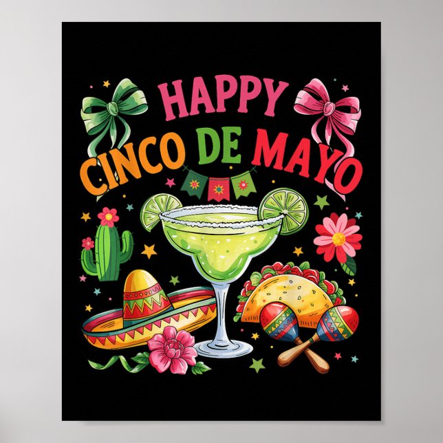 Poster Joyeux Cinco De Mayo Fiesta Parti Mexicain Hommes  (Devant)