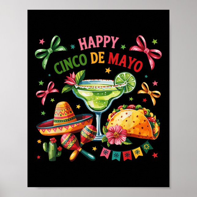 Poster Joyeux Cinco De Mayo Fiesta Parti Mexicain Hommes  (Devant)
