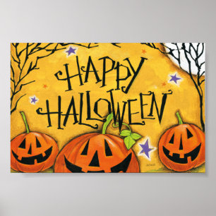 Poster Joyeux Citrouilles d'Halloween