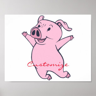 Poster Joyeux Cochon rose Sauter Thunder_Cove