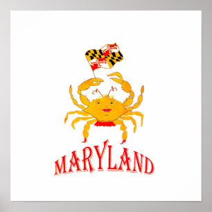 Poster Joyeux crabe T-shirt bébé oreiller à l'épaule