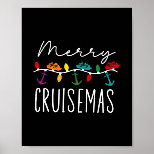 Poster Joyeux Cruisemas Noël Vacances Voyage Famille Matc