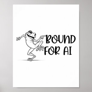 Poster Joyeux Danser Frog Ai Intelligence Artificielle De