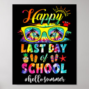 Poster Joyeux Dernier Jour De L'École Bonjour Été Enseign