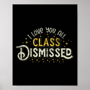 Poster Joyeux Dernier Jour De L'École Je Vous Aime Toutes