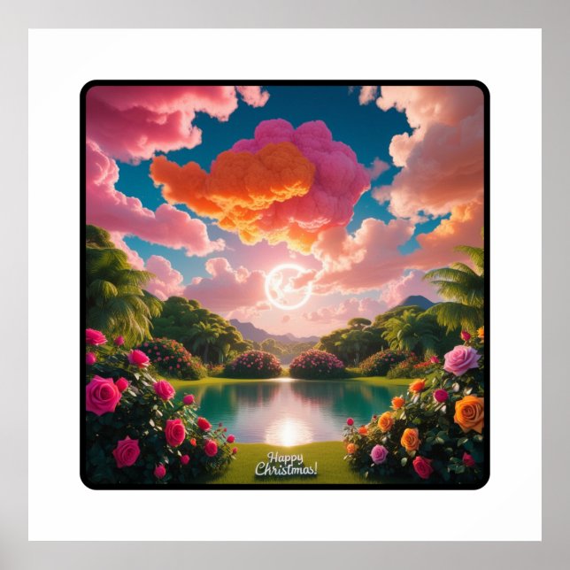 Poster Joyeux dîner de Noël Inspiration de table (Devant)