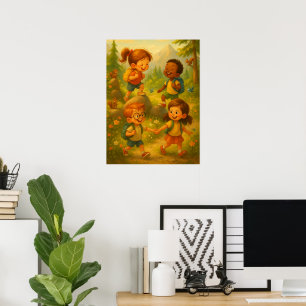 Poster Joyeux Enfants Randonnée - Classroom Adventure Pos