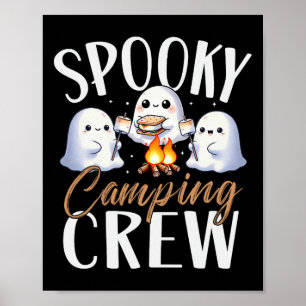 Poster Joyeux équipage de camping Éffrayant Halloween Cam