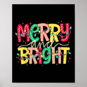 Poster Joyeux Et Lumineux Noël Funky Pyjamas Famille Xm