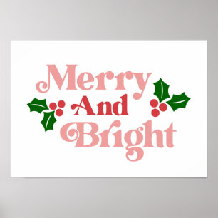 Poster Joyeux et lumineux - Typographie classique de vaca
