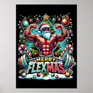 Poster Joyeux Flexmas - Père Noël Musicale Gymnase de Noë