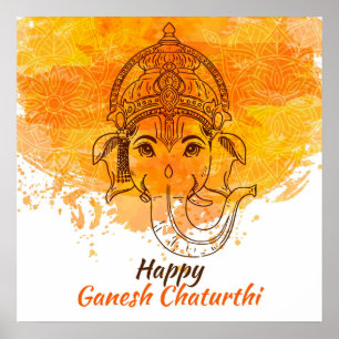 Poster Joyeux Ganesh Chaturthi