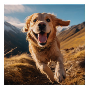 Poster Joyeux Golden Retriever en cours