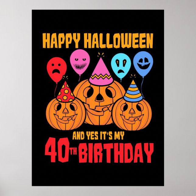 Poster Joyeux Halloween 40e anniversaire (Devant)