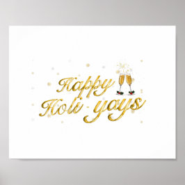 Poster Joyeux Holi-Yays ! Design de fête