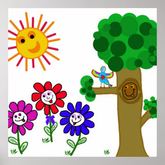 Poster Joyeux Jardin Enfants