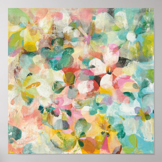 Poster Joyeux Jardin | Pétales pastel douces (Devant)
