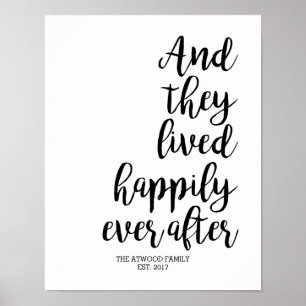 Poster Joyeux Jour après le Mariage signe cadeau