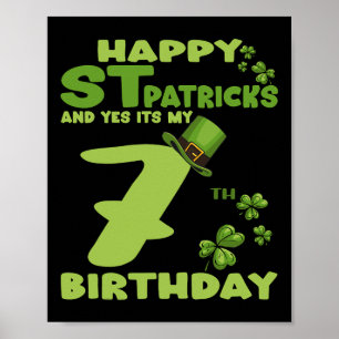 Poster Joyeux Jour de la Saint Patrick et oui c'est mon 7