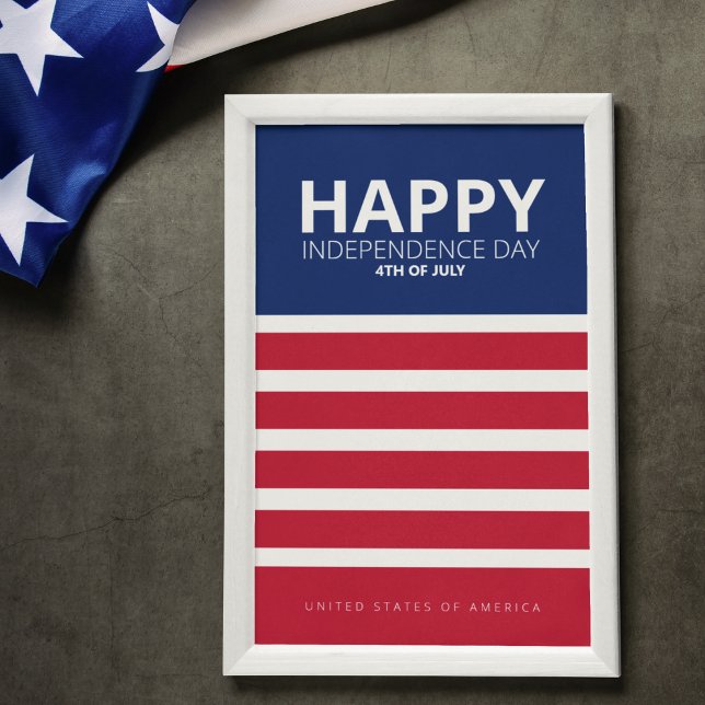 Poster Joyeux Jour de l'Indépendance 14 juillet (Happy Independence Day 14th july)